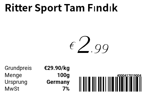 Ritter Sport Tam Fındık