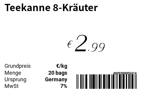 Teekanne 8-Kräuter