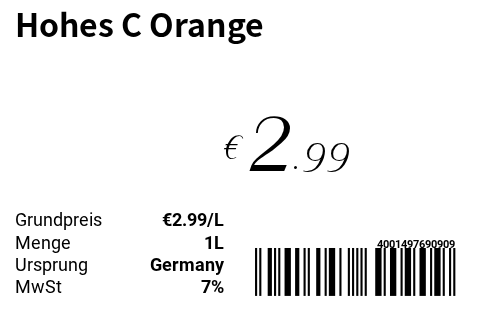 Hohes C Orange
