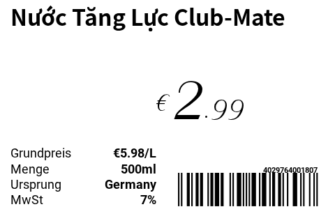 Nước Tăng Lực Club-Mate