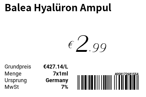 Balea Hyalüron Ampul