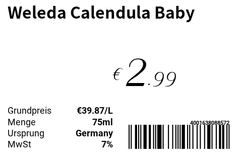 Weleda Calendula Baby