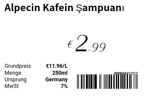 Alpecin Kafein Şampuanı
