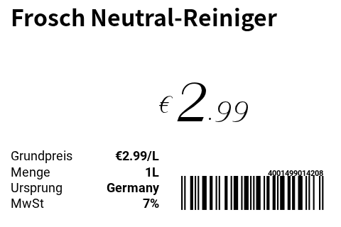 Frosch Neutral-Reiniger